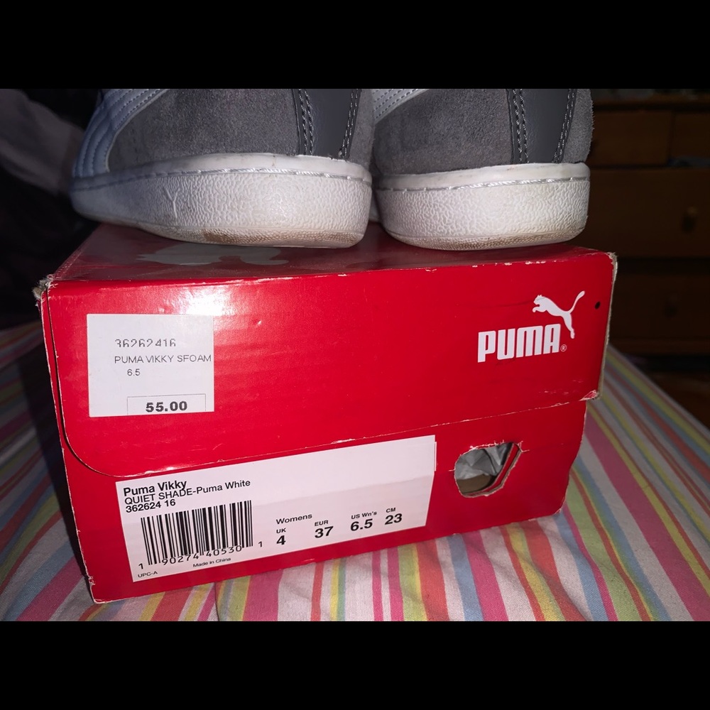 Gray Suede Puma’s Size 6.5 Women’s